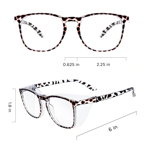 JOO'RTI Anti-Fog Safety Goggles Anti-Blue Light Saftey Glasses Anti-Dust Protective Eyewear for Women and Men - color: Tortoise