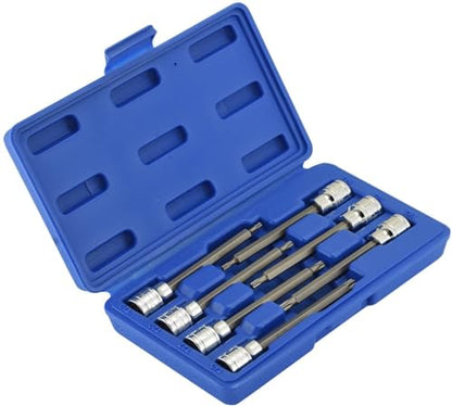 NEIKO 10080A 3/8” Drive Extra Long Torx Star Bit Socket Set | 7 Piece | T10 to T40 | 4-3/8” Length - size: 7 Piece, Extra-Long, style: Torx