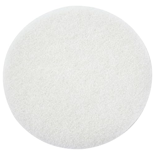 White Buffing and Polishing Pad with Hook and Loop Back | Apply Hard Wax Oils and Stain (20, 5 inch) - size: 5 inch