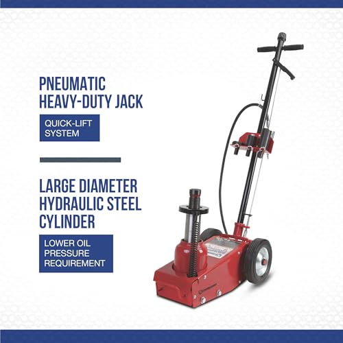 Strongway 35-Ton Quick Lift Air/Hydraulic Service Floor Jack | Quick setup, controlled vehicle service, heavy shop use, stable positioning, durable steel construction - size: 35 Ton