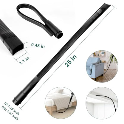 12pcs Universal Vacuum Attachments Professional Shop Vac Accessories Wet Dry Vacuum Attachments fit 2 1/2", 1 1/4", 1 7/8" with Hose Adapter Brush Extension Wand Flexible Crevice - size: 12pcs