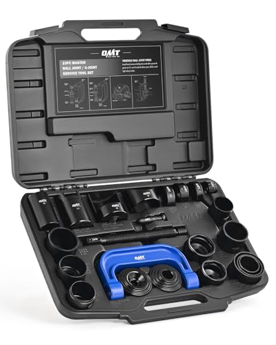 Orion Motor Tech Ball Joint Removal Tool Kit, 23pc Ball Joint Press & U Joint Removal Kit with Sockets and Universal Adapters, Heavy Duty Ball Joint Tool Set for Most 2WD 4WD Cars Trucks SUVs, Black - color: Blue C-Frame with Black Case