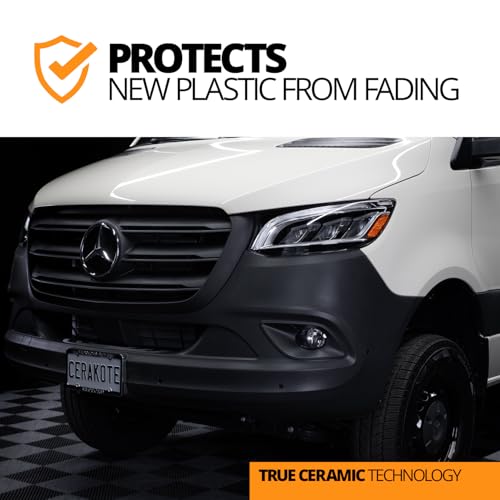 CERAKOTE Rapid Ceramic Plastic Restorer and Protectant (32 oz.) - 50 Wash Rating - Protects New Trim - Restores Faded Plastic - Non-Greasy Finish - Ceramic Spray Coating for Cars and Trucks - size: 32 oz. Bottle