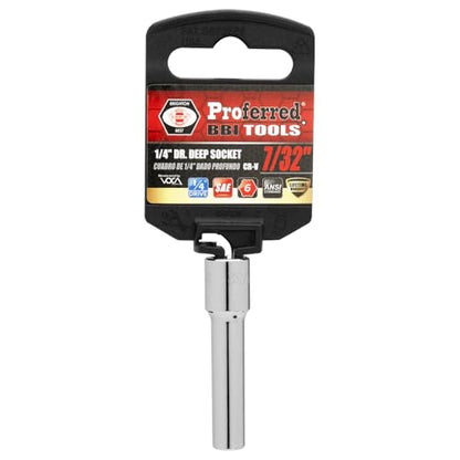 S15107 1/4" Drive SAE Socket, 7/32" Deep 6 Point - size: 7/32 INCH, style: DEEP