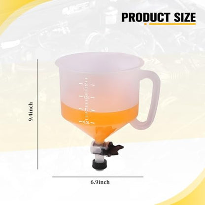 15PCS Car Coolant Funnel Kit, Spill Proof Vehicle Radiator Filling Funnel Bleeder with Adapters, Automotive Radiator Bleeder Kit, Universal for SUV Automobile Truck (Orange)