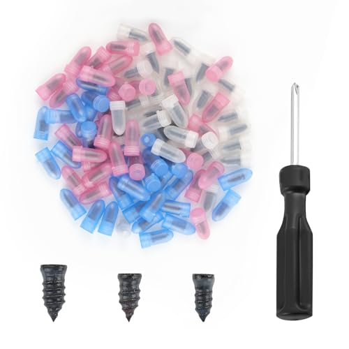 Pack of 90 Tire Repair Kit with Plugs,Self-Service Tire Repair Plugs with Screwdriver for Tire Puncture Repair,3 Size Screw in Tire Plugs Flat Tire Repair Kit for Most Cars (3 Size 90PCS) - color: 3 Size/90PCS