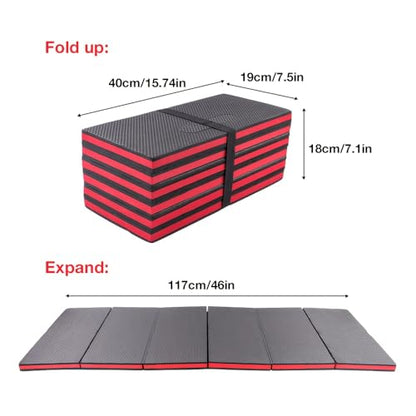 Folding Mechanic Mat 1.1" EVA Kneeling Pad with Handle | Garage Auto Repair, Gardening Workshop, Foldable Design, Knee Support Cushion, Portable Handle