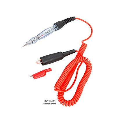 OEMTOOLS 25936 Mini Circuit Tester for 6 Volt and 12 Volt Systems, Open Circuit Finder, Ground Testing Tool, Includes Automotive Probe and Bright Light Bulb