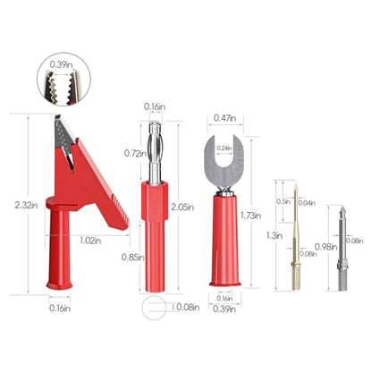Goupchn Multimeter Test Leads Kit 21PCS Digital Electrical Testing | Probes Set with Alligator Clips, SMD IC Test Hook Clips, Test Tweezer, Replaceable Precision Sharp Probes - style: 21PCS