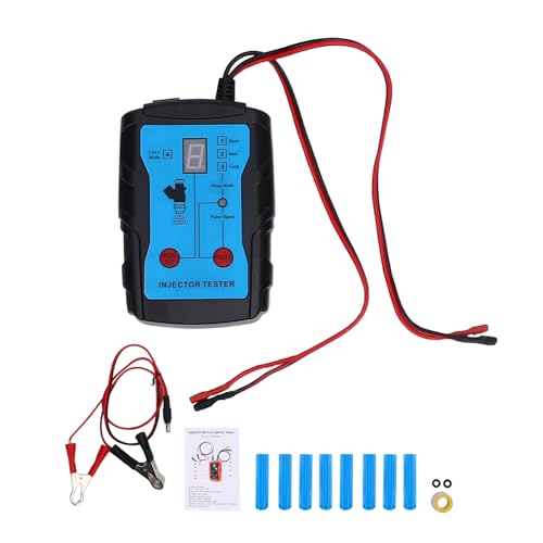 Fuel Injector Tester and Cleaner Tool Kit, 4 Pulse Modes 12V Universal Fuel Injector Tester with 8 Cleaning Adapters