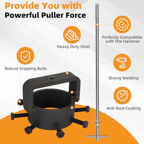 CV Axle Puller for UTV/ATV, 3.75 inch CV Axle Shaft Puller Tool Kit, Heavy Duty CV Axle Removal Tool with Slide Hammer for Cars, Trucks, ATV & UTV, Heat Treated CV Joint Removal Tool