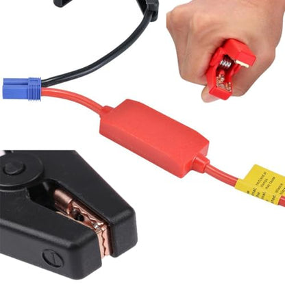 EC5 Jump Starter Cable with Battery Clamps for 12V Emergency Portable 10AWG Car Jump Start Battery Booster Cable Replacement Alligator Clips-Booster Jumper Cables -Car Jump Starter Battery Clips - color: EC5-Anti reverse charging