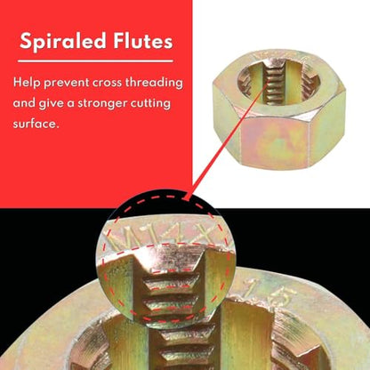 49PC Thread Chaser Set Metric & UNC UNF Thread Repair Kit, SAE Rethreading Tool Bolt Restorer File Nut Rethreader - size: 49PC Thread Chaser Set Metric UNC UNF