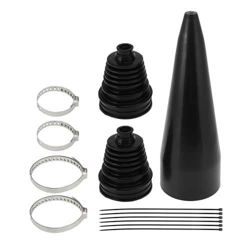 ACROPIX 2pcs CV Joint Boot with 4pcs Stainless Steel Clips 1pcs CV Boot Expander Tool 6pcs Nylon Cable Ties, Universal Tie Rod Boots for Joint Dustproof and Waterproof - size: Set D