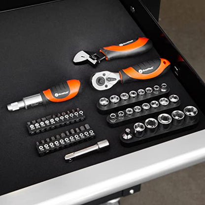 GreatNeck 48-Piece Multi Drive Stubby Mechanics Tool Set, Metric and SAE - style: 48-Piece Stubby Set