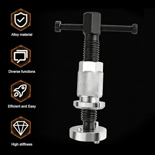 1 PC Brake Caliper Wind Back Tool Kit, Car Rear Brake Tool, Steel Brake Caliper Compression Tool, Universal Automotive Brake System Repair Accessories, for Most Cars (Silver)