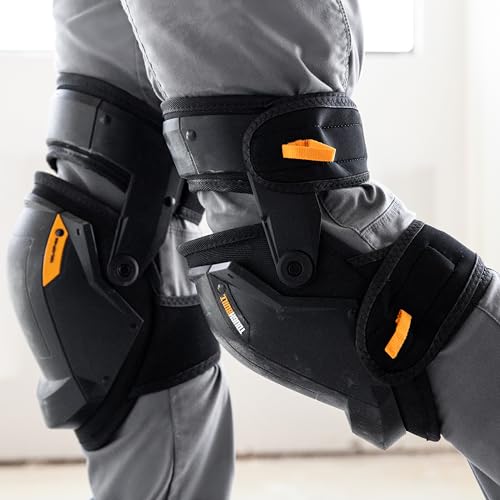 ToughBuilt - GelFit Thigh Support Knee Pads, Heavy-Duty Gel Cushioning with Ergonomic Thigh Support, Adjustable Straps, and Shock-Absorbing Protection, Pefect for Construction (TBL-KP-G3) - size: GelFit Thigh Support