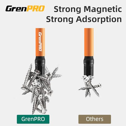 GRENPRO 20Pcs Allen Wrench Drill Bit Set, 1/4” Hex Screwdriver Bit Set, S2 Steel Impact Driver Bit Set with Storage Organizer, CNC Machined Tips with Magnetism - size: 20pcs(Metric&SAE)