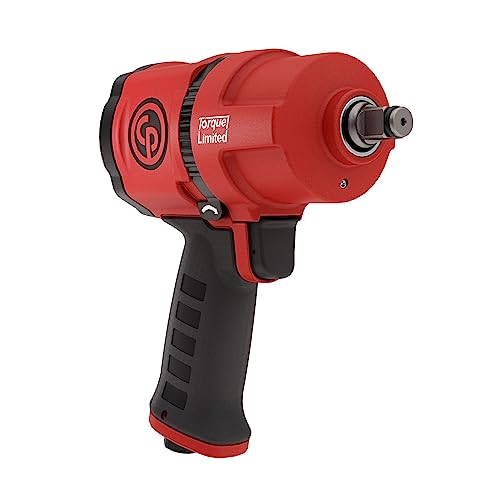 Chicago Pneumatic CP7748TL - 1/2 Inch Air Impact Wrench, Torque Limited, Pistol Handle, Max Torque Reverse Output 960 ft.lbs / 1300 Nm - 7000 RPM, Twin Hammer - size: 1-Inch Short Anvil - Torque, style: New Version