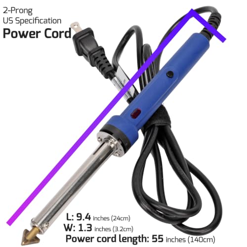 WEP 960-IV V1 Plastic Welder Kit for Car Bumper Plastic Repair with 40 Rods and 3 Copper Tips, Power Switch, Steel Mesh, Fix Dashboard, Fuel Tank, Kayak, Toy