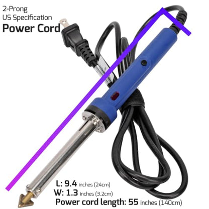 WEP 960-IV V1 Plastic Welder Kit for Car Bumper Plastic Repair with 40 Rods and 3 Copper Tips, Power Switch, Steel Mesh, Fix Dashboard, Fuel Tank, Kayak, Toy