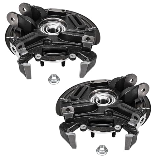Detroit Axle - Rear Steering Knuckles w/Hubs + Quick Struts w/Coil Spring Replacement for Ford Explorer Mountaineer - 4pc Set - size: 4QU47704/ Big strut kit