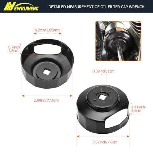 Oil Change Kit Compatible with Harley, Oil Filter Cap Wrench, Crankcase Fill Funnel, Primary Case Oil Funnel, Drip Free Oil Filter Case, Transparent Tube, Oil Drain Plug and 30PCS O-Rings Include