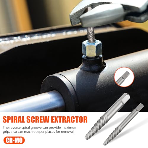 Coobeast 18pcs Screw Extractor Set and Left Hand Drill Bits For Removing Broken Bolt Extractor Kit, Easy Out Screw Extractor Set, Screw Remover Tool With Storage Case, Gifts for Men, Dad and Husband - size: 18PCS