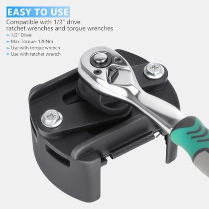 Adjustable Universal Oil Filter Wrench 80-105mm | Oil Filter Removal Tool 1/2'' Drive Fits Small & Medium-sized Spin-on Filters, UTVs, JetSkis - size: 80-105mm
