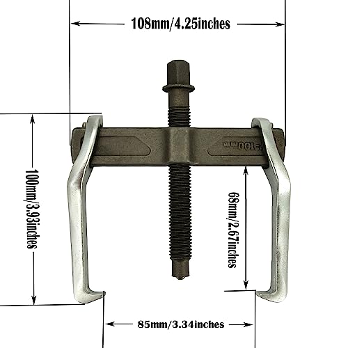 2 Claw Gears Puller for Removal of Pulley Flywheel Bearing(4").+2-Jaw Gear Puller,Adjustable - Bearing Gears Puller(8").