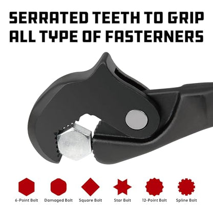 Powerbuilt 10.5 Inch Dual Headed Self-Adjusting Wrench, Quick Auto-Adjusting Jaws for Home Auto Bike Repair, 8–32mm / 5/16"–1-1/4" 643159ECE - style: 10.5 in Dual headed