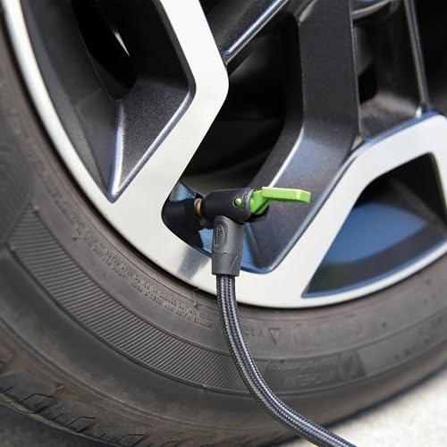 Slime 40060 Tire Inflator, Compact, Portable Car Air Compressor, Analog, Quick Connect Air Hose, Flat Tire Puncture Repair, 12V, 10 min inflation - style: Compact