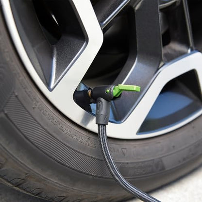 Slime 40060 Tire Inflator, Compact, Portable Car Air Compressor, Analog, Quick Connect Air Hose, Flat Tire Puncture Repair, 12V, 10 min inflation - style: Compact