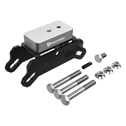 Bevinsee 3-4 Ton Jack Stand Adapter Compatible with BMW & MINI Compatible with Toyota Supra A90 Nissan GTR, Aluminum Car Lifting Jack Pad Repair Tool Frame Protector - color: Steel Silver