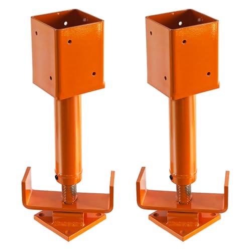 4" x 4" Adjustable Screw Jack Post, 15.5"-21.75" Height Range Shore House Jacks, Basement Floor Jacks for Leveling & Lifting, Structural Support, Joist Stabilization, 32,000 lb Max Load Capacity, 2PC - color: Orange, size: 15.5-21.75" (2 Pack)