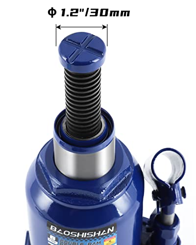 BAOSHISHAN 6 Ton Double Ram Bottle Jack 6.3" to 15.75" Lift Range | Heavy-Duty Hydraulic Lifting, Welded Steel Frame, Built-in Safety Valve, for SUV Truck RV - size: 6 Ton without Case