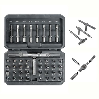 42 in 1 Magnetic Ratchet Screwdriver Set With Case | Multi-Bit Repair Tool Kit, S2 Alloy Steel Bits, T-Handle, Suitable for Home Daily Repair, DIY, Car, Bike - size: 42 in 1