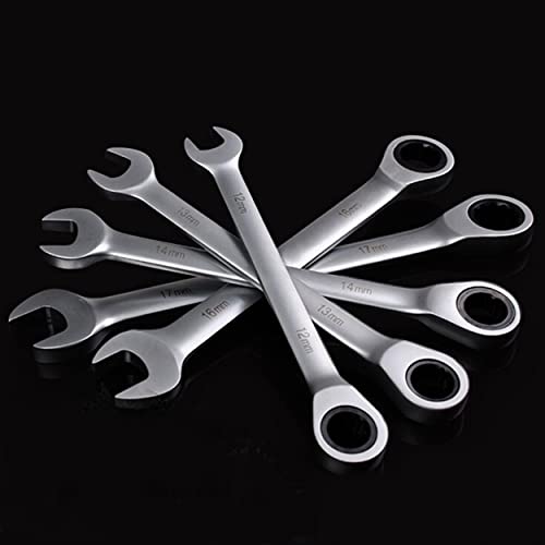 FLZOSPER 12mm Metric Ratchet Wrench,Box End Head 72-Tooth Ratcheting Combination Wrench Spanner - size: 12mm