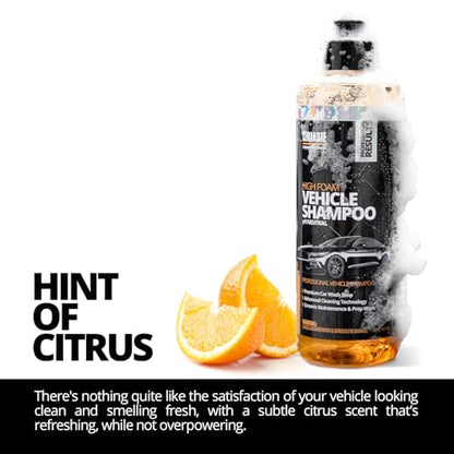 CERAKOTE High Foam Vehicle Shampoo (32 oz. Bottle) - pH Neutral Premium Car Wash Soap - Ceramic Coating Prep and Maintenance - Citrus Scent - Maximum Suds - size: 32 Fl Oz (Pack of 1)