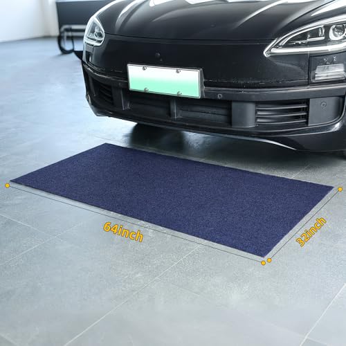 Oil Change Mat 32" x 64", Heavy-Duty Oil Mat for Garage and Driveway, Premium Absorbent Oil Leak and Drip Mat for Under Car, Reusable Washable Spill Pad with Waterproof Slip-Resistant Backing - size: 32"x64"