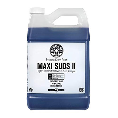 Chemical Guys, Maxi Suds II Foaming Car Wash Soap, Grape Scent, 1 Gallon | High-foam, pH-balanced suds for cannons, guns or buckets, gentle on wax and coatings - size: 128 Fl Oz (Pack of 1)