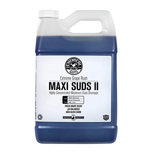 Chemical Guys, Maxi Suds II Foaming Car Wash Soap, Grape Scent, 1 Gallon | High-foam, pH-balanced suds for cannons, guns or buckets, gentle on wax and coatings - size: 128 Fl Oz (Pack of 1)