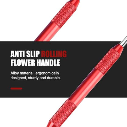 2 PCS Hook and Pry Tab Set Puller, Oil Seal O-Ring Puller, Hook and Pry Tab Removal Set, Universal for Most Cars (Red)
