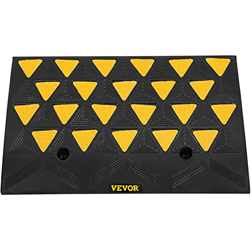 VEVOR Rubber Curb Ramp 4.3" Rise Height 2 Pack, Heavy-Duty 33069 lbs/15 T Capacity Threshold Ramps, Driveway Ramps with Stable Grid Structure for Cars, Wheelchairs, Bikes, Motorcycles - size: 5" H