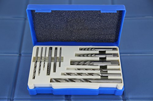 TEMO 12 pc Screw Extractor Damaged Broken Bolt Removal Set Kit Drill Easy Out - size: 12pc sest