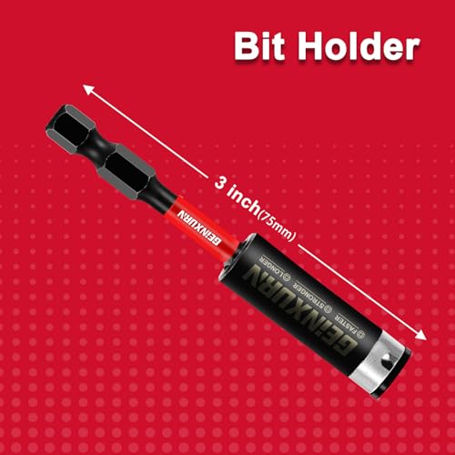 Geinxurn 3Inches Impact Magnetic Screwdriver Bit Holders, 8PACK Extension Socket Drill Bit Holder S2 Alloy Steel Hex Shank Quick-Change Drill Bit Guide - style: 3INCHES -Bit Holder-8PCS