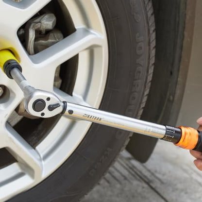 1/2 Inch Drive Click Torque Wrench, 10-170 ft-lb (13-230 Nm) Micrometer Adjustable Dual Scales, 72-Tooth Reversible Ratchet, ±2% Accuracy, Storage Case - size: 1/2" Drive