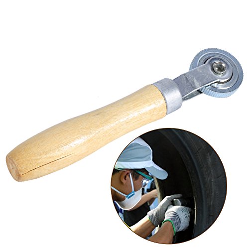 Patch Tire Repair Tool, Keenso Wooden Handle Repair Tube Stitch Puncture Patch Tyre Roller Bearing Tool Kit