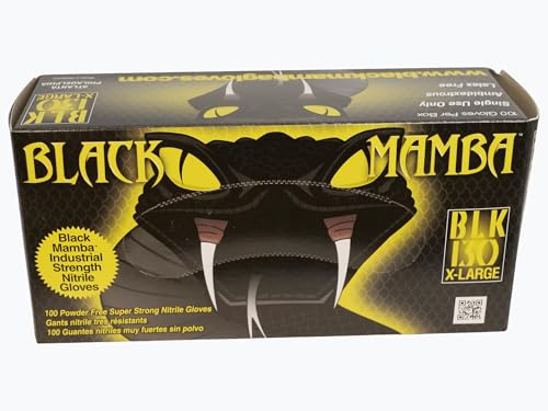 Black Mamba Super Strong Nitrile 100 Glove BOX (EXTRA LARGE) - size: X-Large