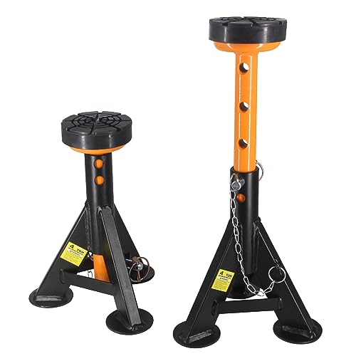 BESTOOL Heavy Duty Jack Stand，Low Profile Car Jack Stand with Security Locking Pins-4ton (8000Ibs) Capacity, 2 Pack - color: Low Profile Jack Stand